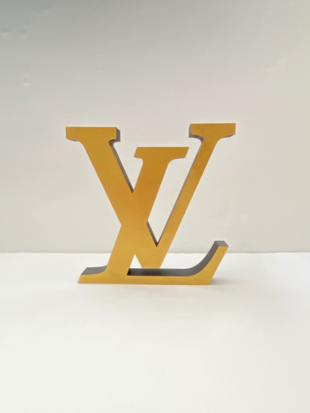 Rare LARGE 7" Black/Gold LV Art Decor - Picture 2 of 7